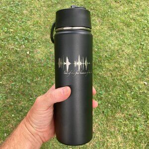 Land Of The Free Because Of The Brave Soundwave 22oz Water Bottle